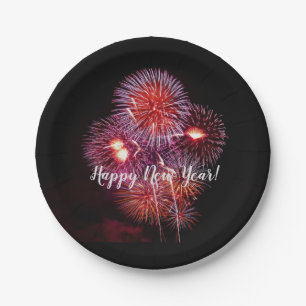 Frohes New Year Party Celebration Fireworks Pappteller