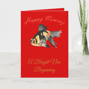 Frohes Nowruz-Goldfischchen Karte
