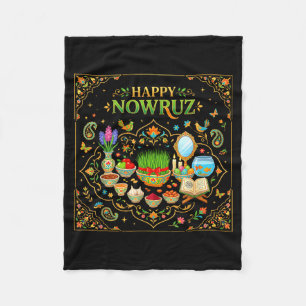 Frohes Nowruz zum persischen Neujahr Norooz Männer Fleecedecke