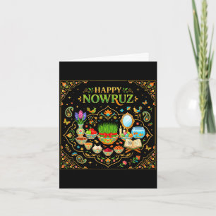 Frohes Nowruz zum persischen Neujahr Norooz Männer Karte