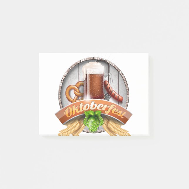 Frohes Oktoberfest Post-it Klebezettel (Vorderseite)