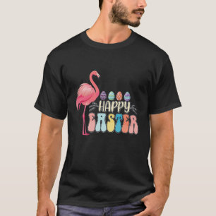 Frohes Ostern Flamingo Hase Ei Korb T-Shirt