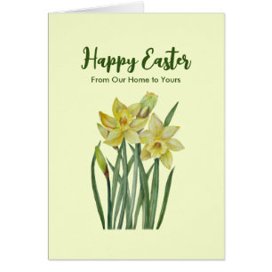 Frohes Ostern von unserer Zuhause Wasserfarben