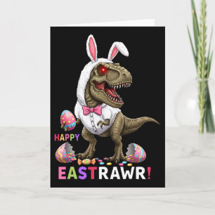 Frohes Ostrawr T Rex Dinosaur Osterhase Süßigkeite Karte