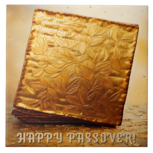 Frohes Pessach! Goldene Matze Fliese