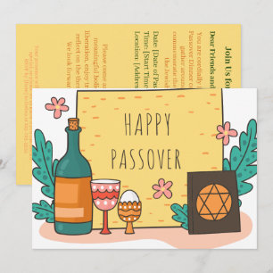 Frohes Pessach  Schöne Seder Pesach-Einladung Einladung