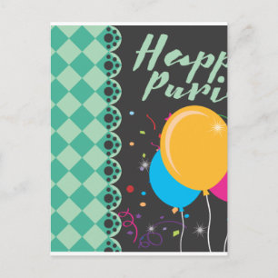 frohes purim postkarte
