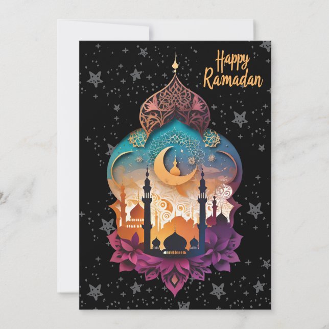 frohes Ramadan Feiertagskarte (Vorderseite)