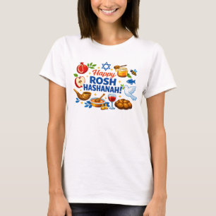🍯 🍎🐟  Frohes Rosh-Haschana-Feier-T-Shirt T-Shirt