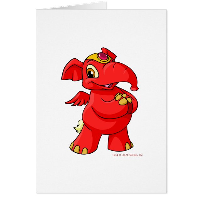 Frohes rotes Elephante (Vorne)