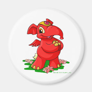 Frohes rotes Elephante in Shenkuu Magnet