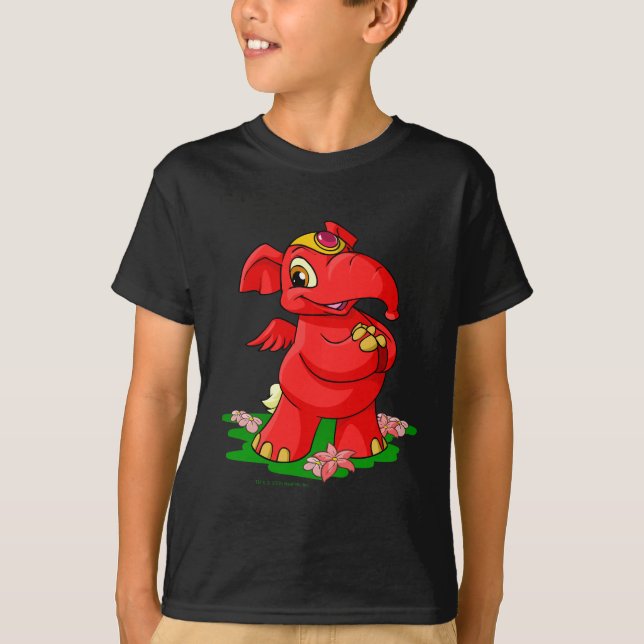 Frohes rotes Elephante in Shenkuu T-Shirt (Vorderseite)