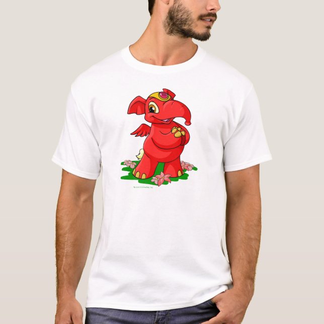 Frohes rotes Elephante in Shenkuu T-Shirt (Vorderseite)