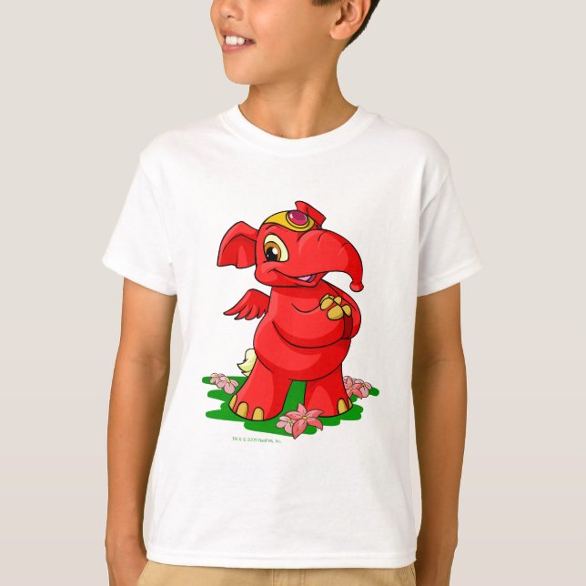 Frohes rotes Elephante in Shenkuu T-Shirt (Vorderseite)