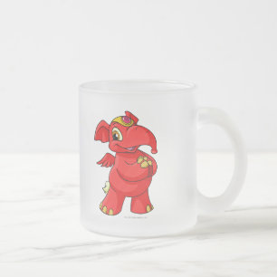 Frohes rotes Elephante Mattglastasse