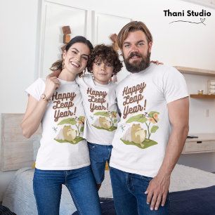 Frohes Schaltjahr 29. Februar Vintage Weiß T-Shirt