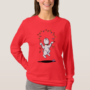 Frohes Shirt WeihnachtenWestie Hund(dunkles Kleid)