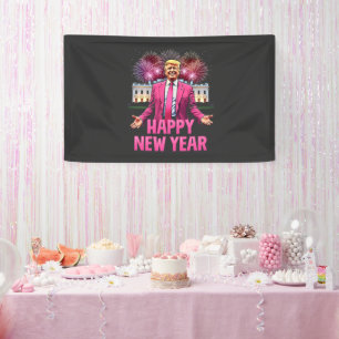 Frohes Silvester Trump Resolution 2025 Banner