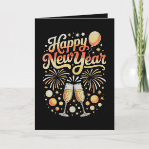 Frohes Silvesterabend Prost Feiertage Familie Feiertagskarte