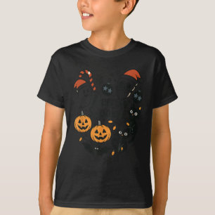 Frohes Soky Halloween Weihnachten Süße Katzen Kürb T-Shirt