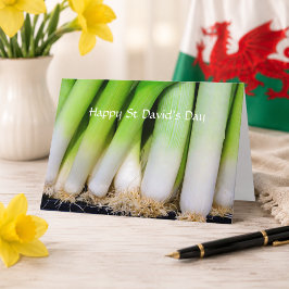 Frohes St David's Day Walisische Lauch Personalize Karte