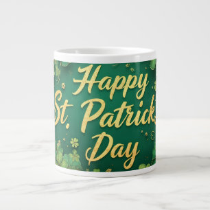 Frohes St. Patrick’s Day Kleeblatt-Design Jumbo-Tasse
