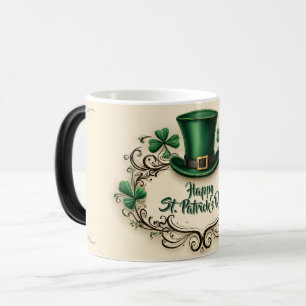 Frohes St. Patrick’s Day Kleeblatt-Design Verwandlungstasse
