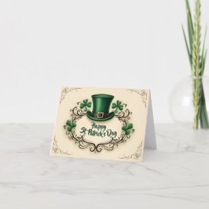 Frohes St. Patrick’s Day Shamrock-Design Dankeskarte