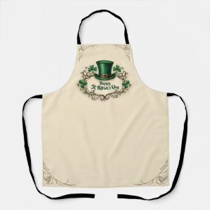 Frohes St. Patrick’s Day Shamrock-Design Schürze