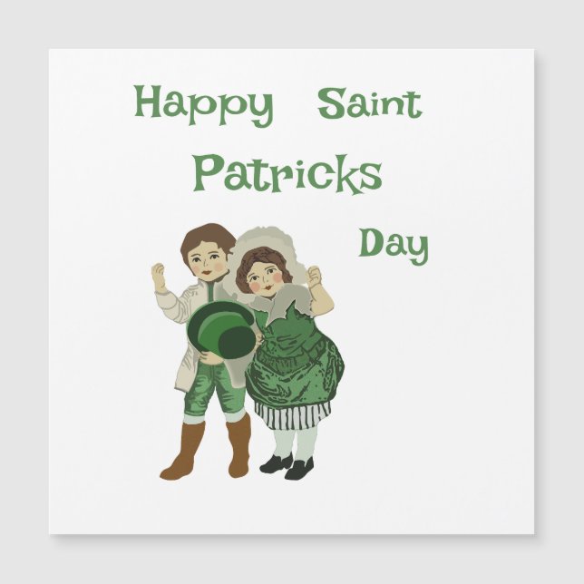 Frohes St. Patrick's Day Grußkarte Magnetkarte (Vorderseite)