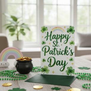 Frohes St. Patrick's Day Irisches Grußkarten Feiertagskarte