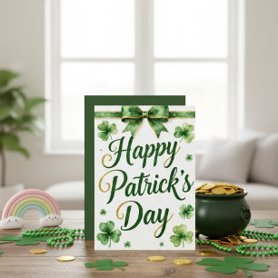 Frohes St. Patrick's Day Irisches Grußkarten Feiertagskarte