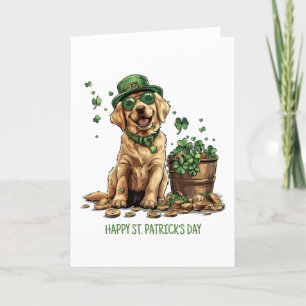 Frohes St. Patrick's Day Labrador Retriever Hund Feiertagskarte