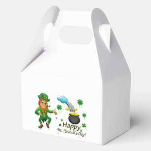 Frohes St. Patrick's Day Leprechaun Regenbogen Geschenkschachtel