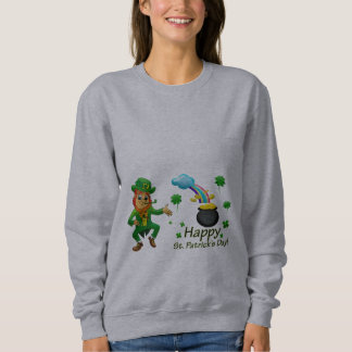 Frohes St. Patrick's Day Leprechaun Regenbogen Sweatshirt