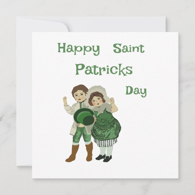 Frohes St. Patrick's Day Postkarte (Vorderseite)