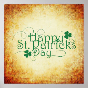 Frohes St. Patrick's Day Quadratisches Plakat