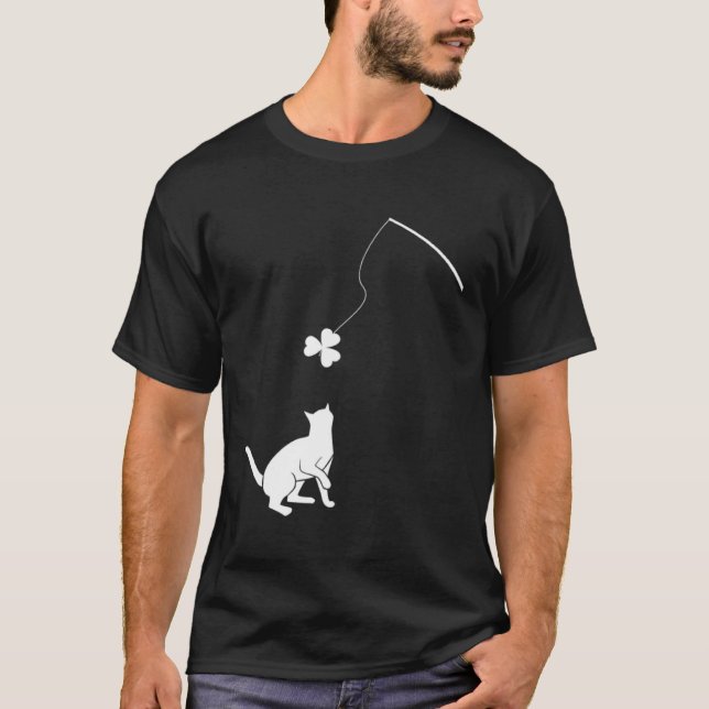 Frohes St. Patrick's Day Shamrock Katze Tee Shamro (Vorderseite)