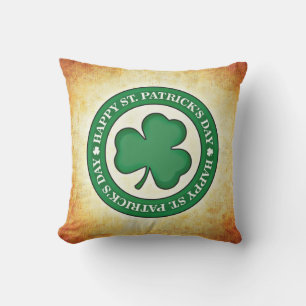 Frohes St. Patrick's Day Shamrock-Wurfkissen Kissen Für Draußen