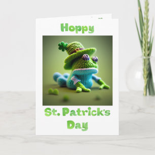 Frohes St. Patrick's Day Wollfroschkarte Karte