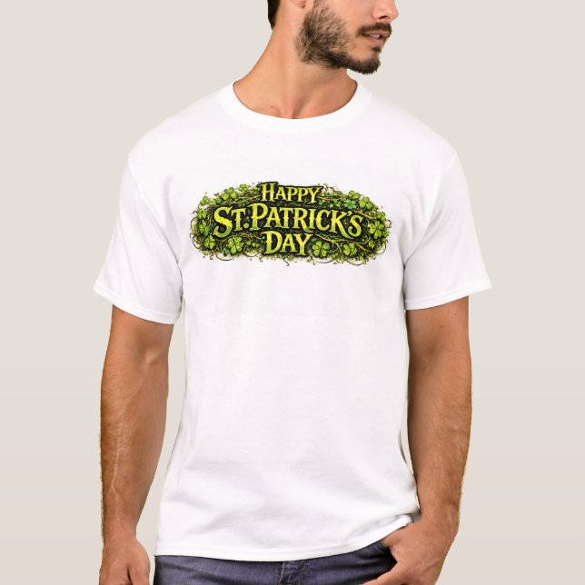 Frohes St.-Patricks-Tag-Banner T-Shirt (Vorderseite)