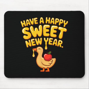 Frohes Süßes Neues Jahr Gans Kekse Rosh Hashanah Mousepad
