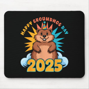 Frohes Tag des Murmeltieres 2025 Kinder Kleinkind Mousepad