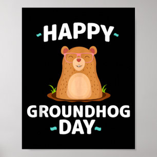 Frohes Tag des Murmeltieres Grafik Lustiges Tag de Poster