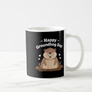 Frohes Tag des Murmeltieres Lustig Süßes Murmeltie Kaffeetasse