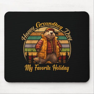 Frohes Tag des Murmeltieres Lustig Süßes Murmeltie Mousepad