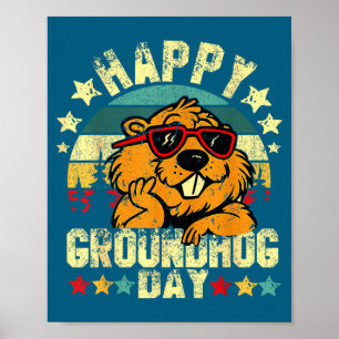 Frohes Tag des Murmeltieres Lustige Murmeltier Sin Poster