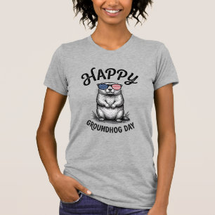 Frohes Tag des Murmeltiers Vintage Gravur Shirt De