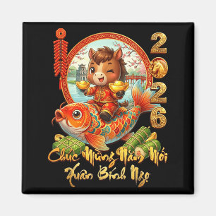 Frohes Tet Chuc Mung Nam Moi 2026 Li Xi Mich Bitte Magnet