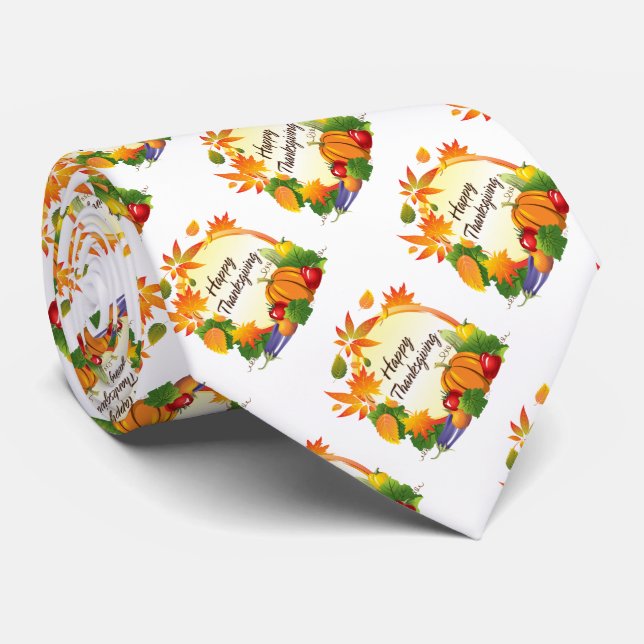 Frohes Thanksgiving 5A Krawatte (Gerollt)